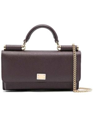 Dolce & Gabbana Bag With Chain And Logo Plaque - Purple