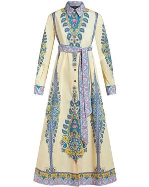 Etro Shirtdress With Paisley Print - Blue