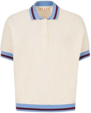 Marni Polo Shirt With Striped Detail - White