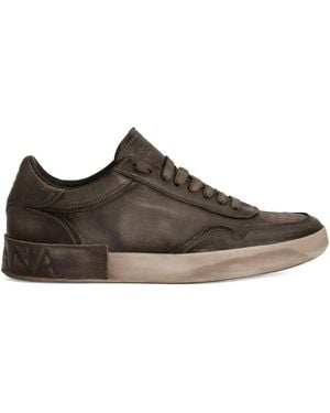 Dolce & Gabbana Portofino Leather Trainers - Brown