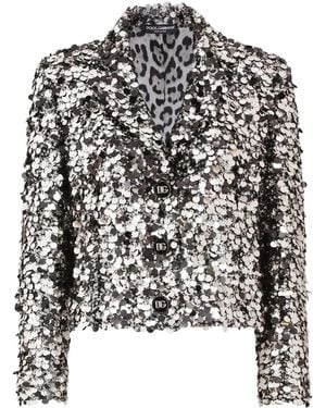 Dolce & Gabbana Sequined Blazer - Black