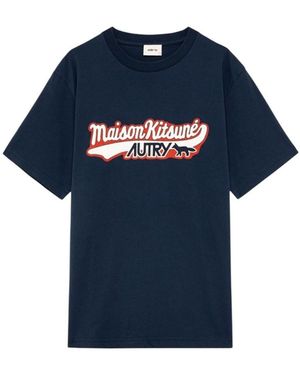 Autry X Maison Kitsune Graphic T-Shirt - Blue