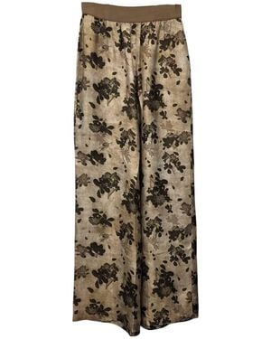 Uma Wang Pomegranate-Print Trousers - Natural