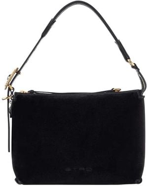 Etro Borsa A Spalla Modello Hobo, Taglia S - Nero