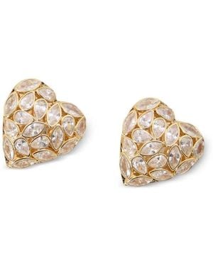 Self-Portrait Earrings With Decoration - Natural