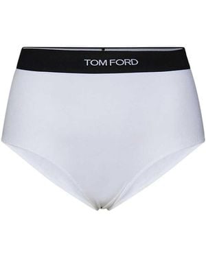 Tom Ford Slip Con Banda Logo - Bianco