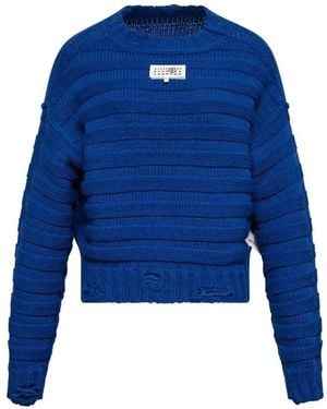 MM6 by Maison Margiela Wool Jumper - Blue
