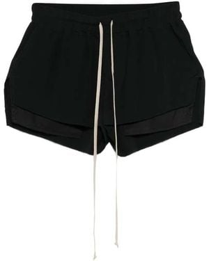 Rick Owens Mist-Colored Drawstring Shorts - Black