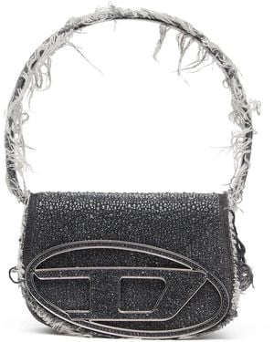 DIESEL Borsa A Spalla 1Dr Mini Con Strass - Grigio