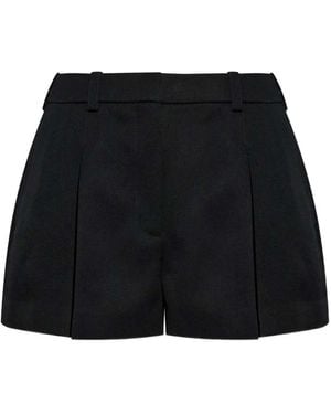 Givenchy Wool Pleated Shorts - Black