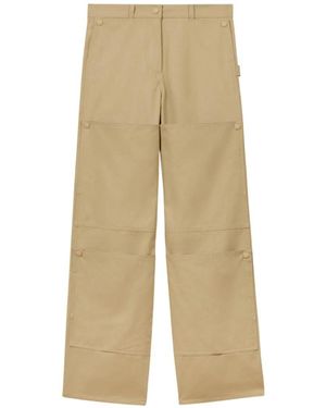KENZO Pantaloni Cargo Di Cotone Ripstop - Neutro