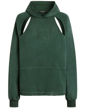 Dolce & Gabbana Dolce & Gabbana Treated Hoodie - Green