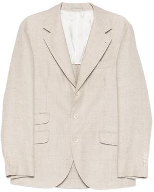 Brunello Cucinelli Single-Breasted Jacket - White