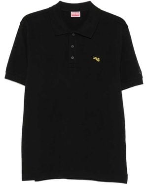 KENZO Gots Cotton Polo Shirt - Black