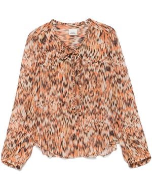 Isabel Marant Blusa Ametissa - Marrone
