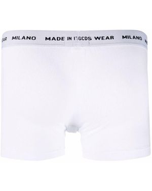 Gcds Boxer Con Cintura Con Logo - Bianco