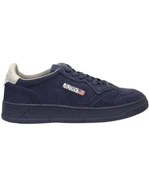 Autry Medalist Low Oh07 Suede/Leather/Vapor - Blue