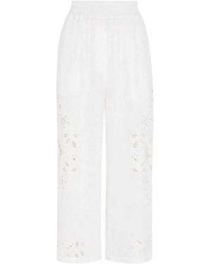 Dolce & Gabbana Dolce & Gabbana Embroidered Linen Shorts - White
