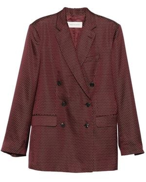 Dries Van Noten Bafya Double-Breasted Jacket - Purple