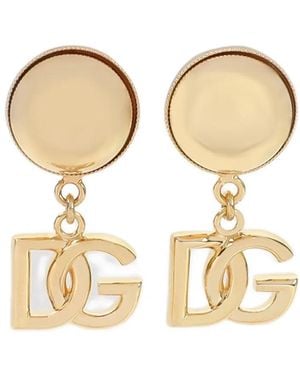 Dolce & Gabbana Orecchini Con Pendente Logo-Donna - Neutro