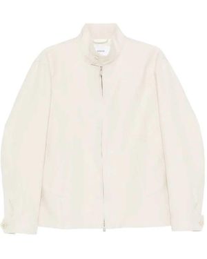 Lardini Linen Jacket With Zipper - White