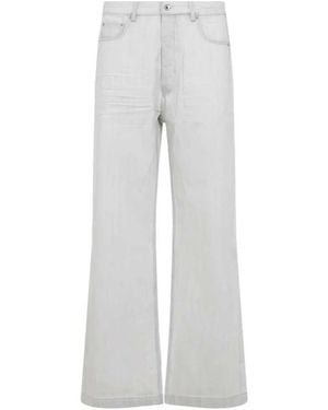 Rick Owens "Geth" Wide Leg Jeans - Grey