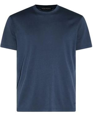 Tom Ford Crew-Neck, Short-Sleeved T-Shirt - Blue
