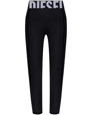 DIESEL Adeline Leggings With Logo - Blue
