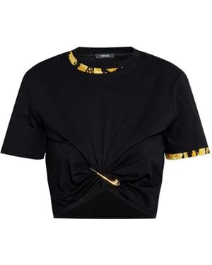 Versace T Shirt Barocco T Shirt - Black
