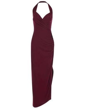 Norma Kamali Halterneck Dress - Purple