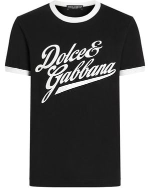 Dolce & Gabbana T-Shirt Con Logo - Black