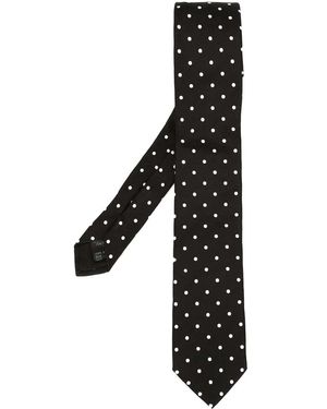 Dolce & Gabbana Polka Dot Jacquard Tie - Black