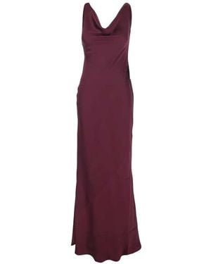 Norma Kamali Drop Shoulder Long Dress - Purple