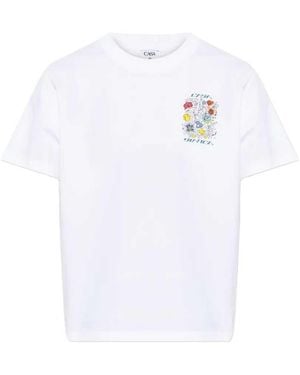 CASABLANCA Short-Sleeved T-Shirt With Graffiti Print - White