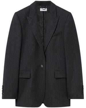 Stella McCartney Iconic Flannel Boyfriend Jacket - Black