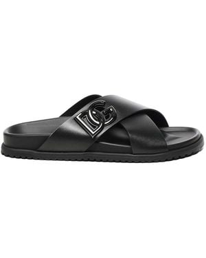 Dolce & Gabbana Calfskin Sandal - Black