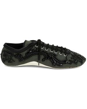 Dries Van Noten Embroidered Trainers - Black