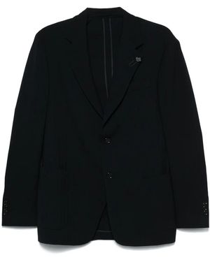 Lardini Blazer Con Motivo Spinato - Nero