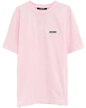 Jacquemus Logo Cotton T-Shirt - Pink