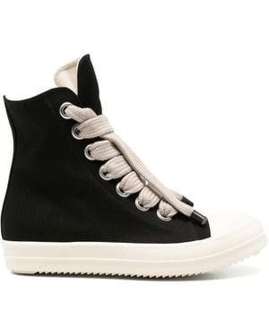 Rick Owens Jumbolace High-Top Lace-Up Trainers - Black