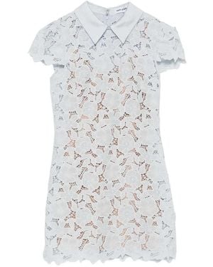 Self-Portrait Floral Lace Dress - White