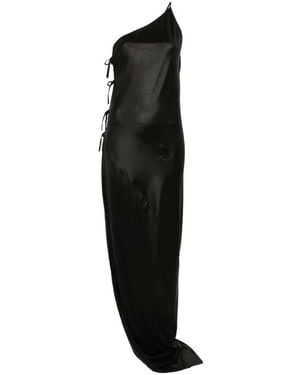 Rick Owens Long One Shoulder Dress - Black