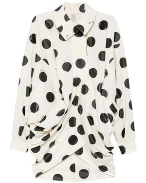 Jacquemus Polka-Dot Jacket With Cocoon Sleeves - White
