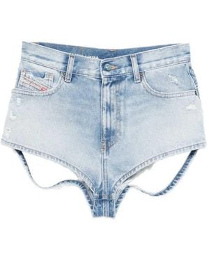 DIESEL Denim Cotton Shorts - Blue