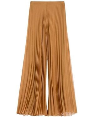 Max Mara Pleated Trousers - Natural