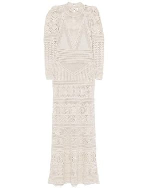 Isabel Marant Dione Long-Sleeved Knit Dress - White