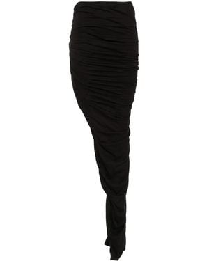 Rick Owens Soft Edfu Long Skirt - Black