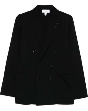 Lardini Double-Breasted Wool Suit - Black