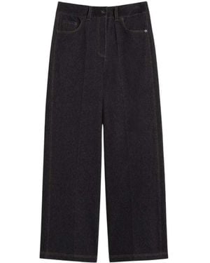 Max Mara Denim-Effect Jersey Pants - Blue