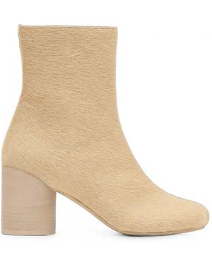 MM6 by Maison Margiela Anatomical Zip-Up Boots - Natural